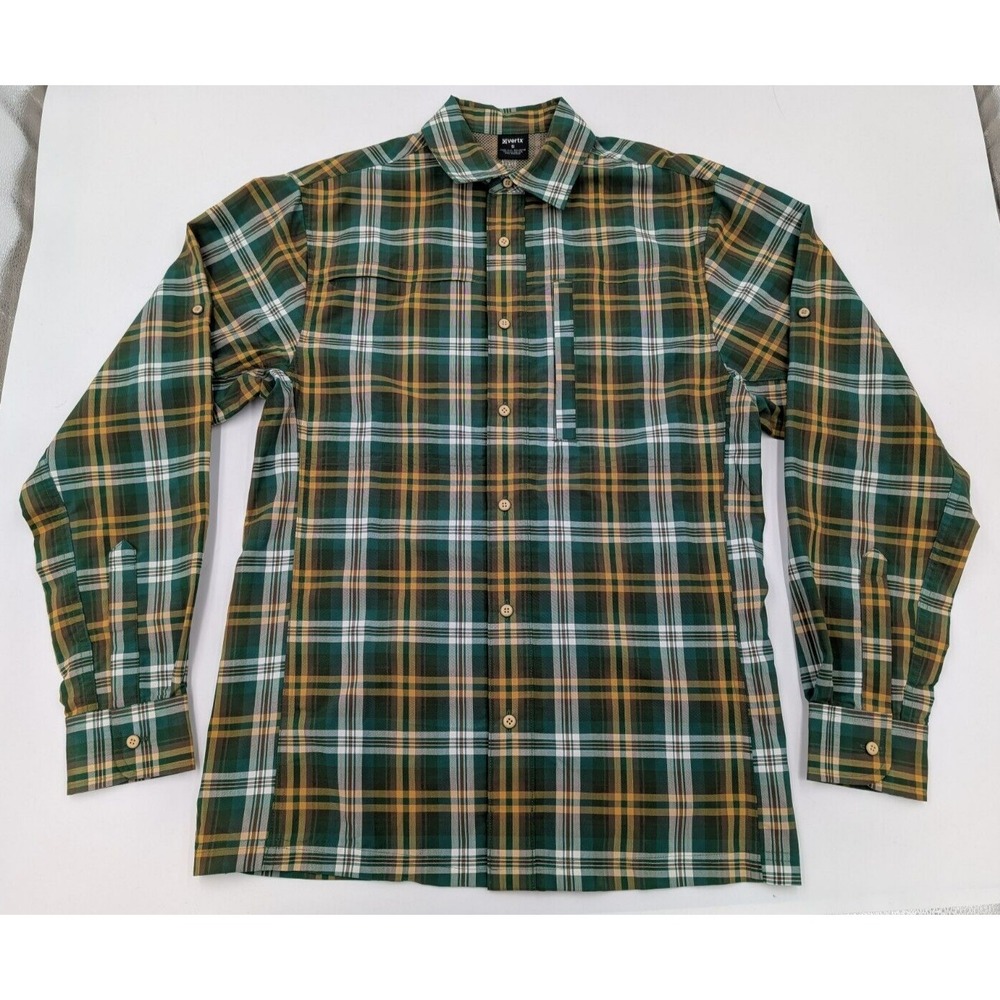 Vertx Shirt Men's Size Small Concealed Carry Long Sleeve Vented Snap Up Plaid